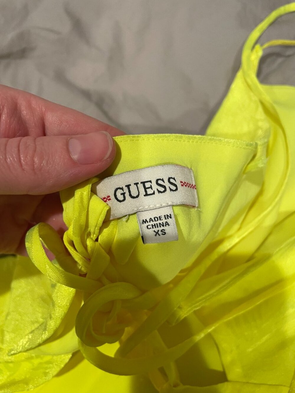 GUESS Neon Yellow Slip Dress (XS) - Picture 4 of 5